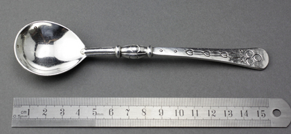 Rare Liberty & Co Arts and Crafts Silver Spoon - Bernard Cuzner, Artists' Spoons, Simon Moore